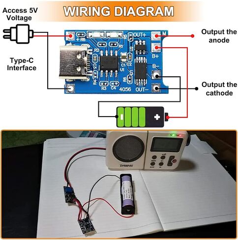 لوحة شحن بطارية ليثيوم من النوع C USB 18650 وحدة شحن 5 فولت 1 أمبير تيار عالي + 2 أمبير DC-DC لوحة تنظيم محول تصعيد مع صندوق بطارية (خمس مجموعات) in Saudi Arabia