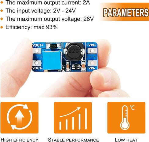 لوحة شحن بطارية ليثيوم من النوع C USB 18650 وحدة شحن 5 فولت 1 أمبير تيار عالي + 2 أمبير DC-DC لوحة تنظيم محول تصعيد مع صندوق بطارية (خمس مجموعات) in Saudi Arabia