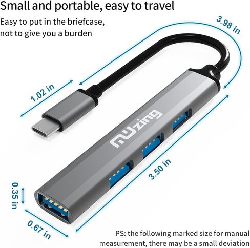 USB C 4-in-1 Adapter Ultra-Slim Dongle for Laptop, PC, Mac, Mobile Phone in Saudi Arabia