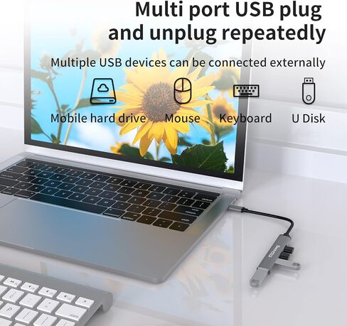 USB C 4-in-1 Adapter Ultra-Slim Dongle for Laptop, PC, Mac, Mobile Phone in Saudi Arabia
