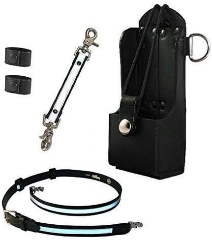Boston Leather Firefighter's Bundle- Anti-Sway Strap for Radio Strap, Reflective Radio Strap/Belt, Firefighter's Radio Holder (for Motorola HT750 / HT1250), 2 Cord Keepers in Kuwait