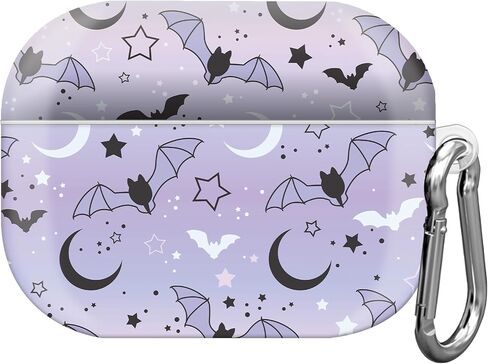 Compatible with AirPods Pro 2nd/1st Generation Case Cover, Cute Case Cover with Keychain for AirPod Pro 2&1 Case, for Men Women & Girls(Cute bat) in Saudi Arabia