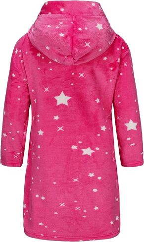 BTPEIHTD Kids Hooded Bathrobe Girls Soft Plush Hooded Flannel Pajamas Sleepwear Boys Spa Robe in Kuwait