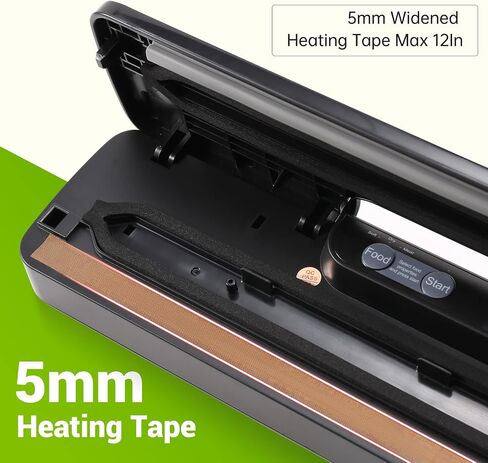 Vacuum Sealer Machine for Food Saver, Dry/Moist Modes with Automatic Air Sealing System,Stainless Steel ,Compact Design with 15 Vacuum Seal Bags & 1 Air Suction Hose, Silver in Saudi Arabia