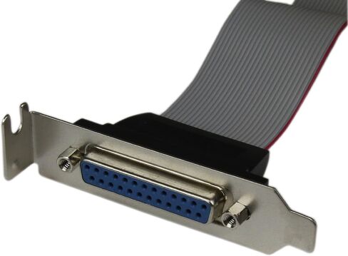StarTech.com Low Profile 16in Parallel Port Header Cable Adapter w/ Bracket – DB25 to IDC26 Parallel Port Bracket DB-25 (F) to IDC 26 (F) (PLATE25F16LP), Gray in Saudi Arabia