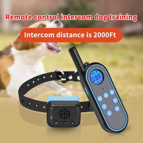 voice intercom Dog Training Colla Shock Collar for Dogs Rechargeable Dog with Remote for Small, Medium & Large Dogs voice intercom Dog Training Collar （1for1） in Saudi Arabia