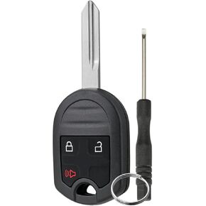 Car Remote Control Key fits for 2015 2016 2017 2018 2019 Ford Fiesta 315 MHz (CWTWB1U793) 4 Button with Keyring and Screwdriver
