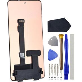 Full LCD Digitizer Touch Screen Assembly Replacement for Xiaomi Redmi Note 12 Pro Poco X5 Pro 22101316C Black Including Tool Kit