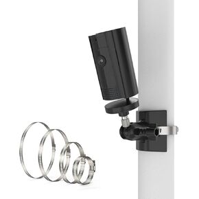 Adjustable Camera Pole Mount for Ring Indoor Cam 2nd Gen/1st Gen/Stick Up Cam (No Drill, 1 Pack, Black)