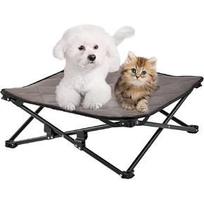 سرير كلب KINGCAMP ثابت قابل للطي ومبرد ومرتفع للكلاب، سرير كلب مرتفع قابل للغسل، سرير كلب قابل للغسل، قابل للغسل، سفر، تخييم، سرير كلب في الهواء الطلق، 3 مقاسات صغيرة ومتوسطة وكبيرة in Kuwait