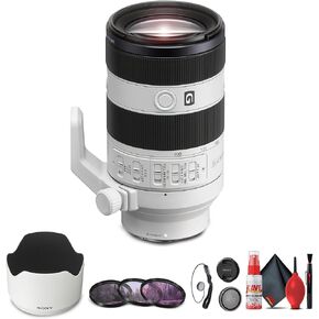 Sony FE 70-200mm f/4 Macro G OSS II Full-Frame Compact Telephoto Zoom Lens E (SEL70200G2) + Filter Kit + Cap Keeper + Cleaning Kit (Renewed)
