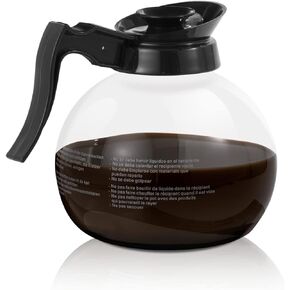 SYBO Coffee Pot Decanter, 12-Cup Glass Coffee Decanter, Commercial Coffee Pot Replacement, Black