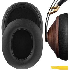 Geekria QuickFit Replacement Ear Pads for Meze 99 Classics, Meze 99 Neo Headphones Ear Cushions, Headset Earpads, Ear Cups Cover Repair Parts (Black)