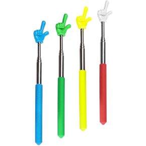 8 Pieces Telescopic Finger Pointer Stick, Teacher Pointer Stick for Classroom, Retractable Teaching Aids, Hand Reading Pointer, Extendable Pointing Stick for Whiteboard Office Presentation, C