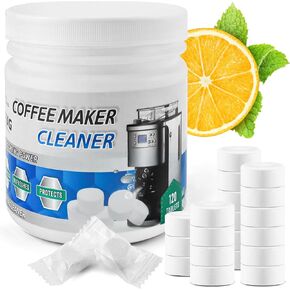 120 Tabs Coffee Maker Cleaner,Espresso Machine Cleaning Tablets Compatible for all Coffee Machine Models-Cleaning Tablets for Coffee Machine