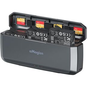 Ace Pro/Ace Battery Charger, 7710mAh Portable Charger Compatible with insta360 Ace Pro/Ace, PD3.0 20w Fast Charge, 80% in 35mins, Reverse Charging (Batteries Not Included)