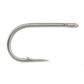 Mustad Salmon Siwash, 3X Strong, Hollow Point-Stainless 8/0