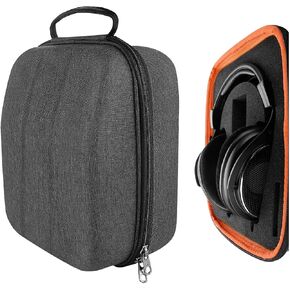 Geekria Shield Case for Large-Sized Over-Ear Headphones, Replacement Hard Shell Travel Carrying Bag with Cable Storage, Compatible with HiFiMAN HE 1000, SHURE SRH440 Headsets (Dark Grey)
