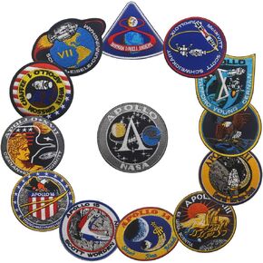 OYSTERBOY NASA Meatball 100th Space Shuttle Mission Iron-on Patch (Apollo 13 pcs)