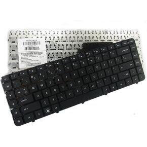 لوحة مفاتيح بديلة مع إطار متوافق مع HP Pavilion DV6-3000 DV6-3100 DV6-3200 dv6-3300 dv6-4000 Series كمبيوتر محمول أسود بتصميم أمريكي، رقم الجزء المتوافق 597635-001 597635-001 in Kuwait