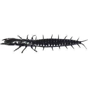 15-Pack Ned-Mite Fishing Bait, 3D Scanned 3.5" Hellgrammite Ned Rig Fish Bait, Soft Plastic Fishing Lures for Freshwater Catfish, Trout, Crappie, or Bass Fishing, Black Blue Flake