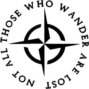 Bargain Max Decals - LOTR Not All Those Who Wander are Lost Sticker Decal Notebook Car Laptop 5" (Black)