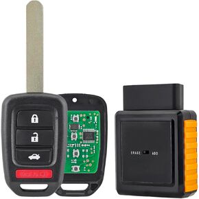 لهوندا 4 زر مفتاح السيارة المستقيم لـ 2016-2017 Accord LX، LX-S، Sport، Sport Special Edition 2016-2020 Civic LX Coupe مفتاح التحكم عن بعد 43 ميجا هرتز MLBHLIK6-1TA P/N 35118-T2A-A60 in Kuwait