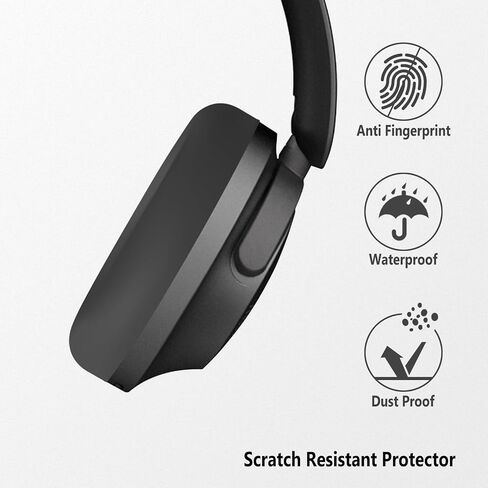 وسائد أذن من السيليكون من Geiomoo لسماعات 1MORE SonoFlow، Sony WH-1000XM4، Sony WH-1000XM3، Sony WH-1000XM2، غطاء وسائد أذن بديلة (أسود) in Saudi Arabia