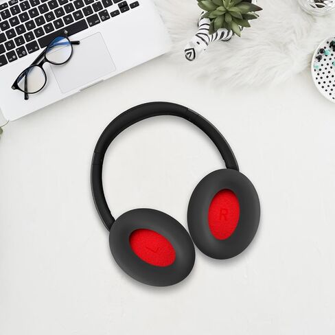 وسائد أذن من السيليكون من Geiomoo لسماعات 1MORE SonoFlow، Sony WH-1000XM4، Sony WH-1000XM3، Sony WH-1000XM2، غطاء وسائد أذن بديلة (أسود) in Saudi Arabia
