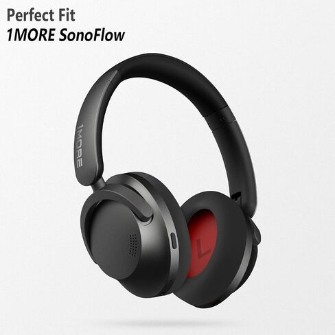 وسائد أذن من السيليكون من Geiomoo لسماعات 1MORE SonoFlow، Sony WH-1000XM4، Sony WH-1000XM3، Sony WH-1000XM2، غطاء وسائد أذن بديلة (أسود) in Saudi Arabia