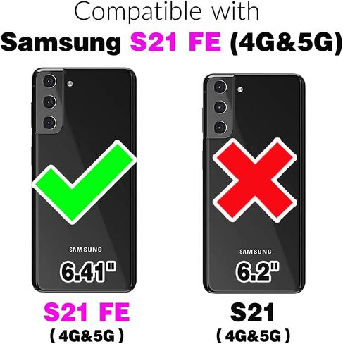 حافظة هاتف Asuwish لهاتف Samsung Galaxy S21 FE Gaxaly S 21 FE 5G بسحاب مع واقي شاشة من الزجاج المقسى وحامل بطاقة قلاب وإكسسوارات خلوية Glaxay S21FE5G UW S21FE 21S G5 للنساء باللون البني in Saudi Arabia