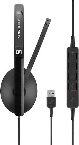 Sennheiser SC 160 USB (508315) - سماعة رأس مزدوجة الجوانب (بكلتا الأذنين) لمحترفي الأعمال | مع صوت ستيريو عالي الدقة، وميكروفون عازل للضوضاء، وموصل USB (أسود)، أسود in Saudi Arabia