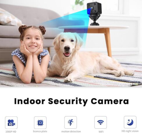 Hidden Cameras,Indoor Spy Camera,Nanny Cam,Best Mini Camera,WiFi Wireless Camera,Clear Night Vision,AI Motion Detection,Surveillance Camera Full HD,Small Outdoor WiFi Pet Cameras,for Home Security in Saudi Arabia