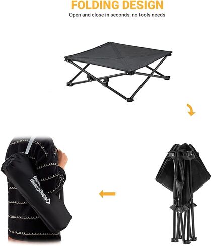 سرير كلب KINGCAMP ثابت قابل للطي ومبرد ومرتفع للكلاب، سرير كلب مرتفع قابل للغسل، سرير كلب قابل للغسل، قابل للغسل، سفر، تخييم، سرير كلب في الهواء الطلق، 3 مقاسات صغيرة ومتوسطة وكبيرة in Kuwait