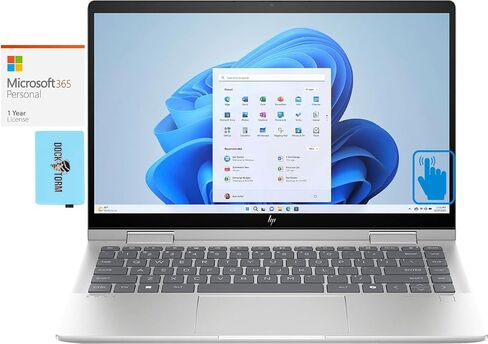 كمبيوتر محمول HP Envy x360 Home & Business 2 في 1 (Intel Core 7 150U 10-Core، ذاكرة الوصول العشوائي 16 جيجابايت، 2 تيرابايت PCIe SSD، Intel Graphics، 14.0 بوصة 60 هرتز Touch Win 11 Pro) مع MS 365 Personal، Dockztorm Hub in Saudi Arabia