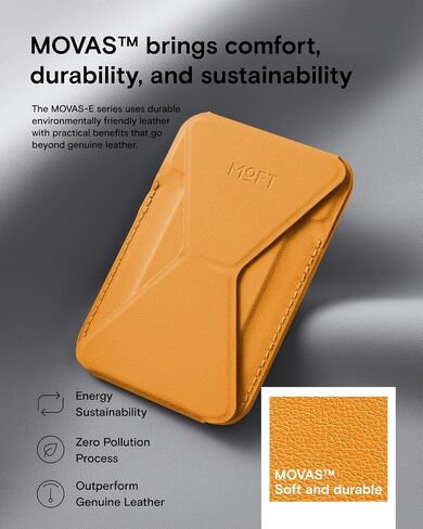 MOFT Magnetic Wallet Stand Compatible with iPhone 15/14/13/12 Series, Angle Adjustment & Magsafe Compatible MOVAS Phone Stand,BlackBerry in Kuwait