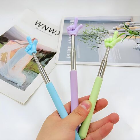 8 Pieces Telescopic Finger Pointer Stick, Teacher Pointer Stick for Classroom, Retractable Teaching Aids, Hand Reading Pointer, Extendable Pointing Stick for Whiteboard Office Presentation, C in Kuwait