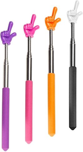 8 Pieces Telescopic Finger Pointer Stick, Teacher Pointer Stick for Classroom, Retractable Teaching Aids, Hand Reading Pointer, Extendable Pointing Stick for Whiteboard Office Presentation, C in Kuwait