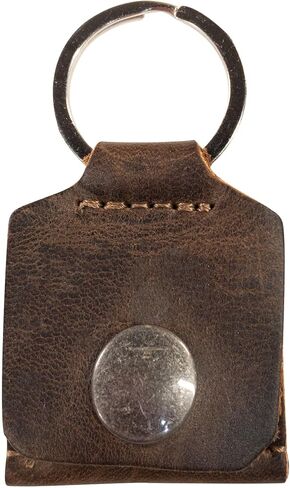Rustic Leather Switch Cartridge Game Keychain/SD Card/Guitar Pick Holder Handmade by Hide & Drink (Charcoal Black) in Saudi Arabia
