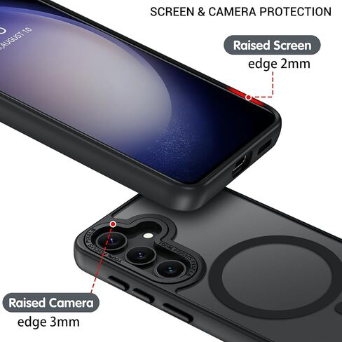 BENTOBEN Compatible with Samsung S24 Case 6.1 Inch, Clear Design Transparent Soft Bumper Protective Camera Protection Slim Flexible Shockproof Lightweight Case for Samsung S24, Black in Saudi Arabia