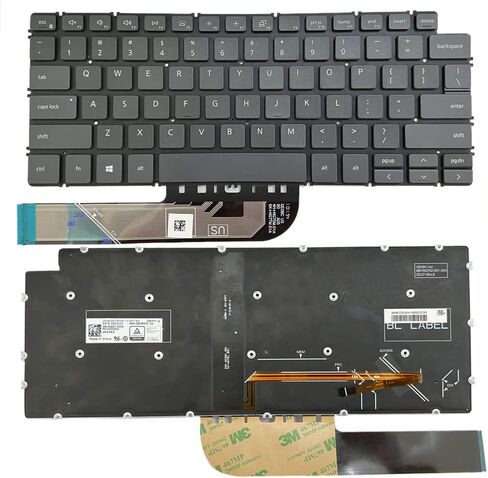 لوحة مفاتيح للكمبيوتر المحمول Huasheng Suda في الولايات المتحدة مع بديل بإضاءة خلفية لجهاز DELL Inspiron 7490 Vostro 5390 5391 5490 5590 Latitude 3301 3410 (أسود) in Saudi Arabia
