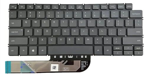 لوحة مفاتيح للكمبيوتر المحمول Huasheng Suda في الولايات المتحدة مع بديل بإضاءة خلفية لجهاز DELL Inspiron 7490 Vostro 5390 5391 5490 5590 Latitude 3301 3410 (أسود) in Saudi Arabia
