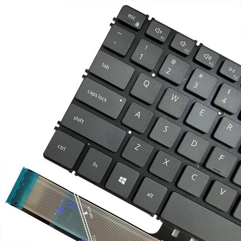 لوحة مفاتيح للكمبيوتر المحمول Huasheng Suda في الولايات المتحدة مع بديل بإضاءة خلفية لجهاز DELL Inspiron 7490 Vostro 5390 5391 5490 5590 Latitude 3301 3410 (أسود) in Saudi Arabia
