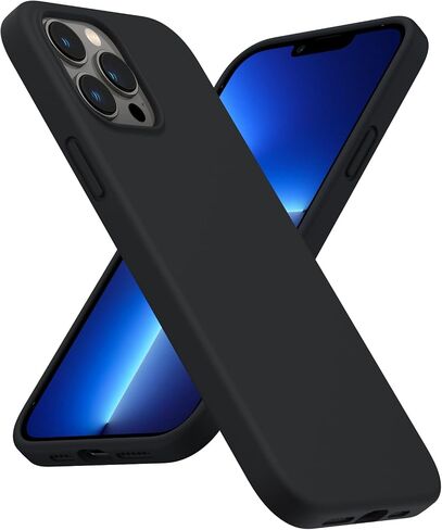 حافظة سيليكون سائلة مقاومة للصدمات من ORNARTO مصممة لهاتف iPhone 13 Pro Max مقاس 6.7 بوصة، حافظة حماية شاملة من المطاط الهلامي ضد الصدمات، حماية من السقوط 6.7 بوصة-منتصف الليل in Kuwait