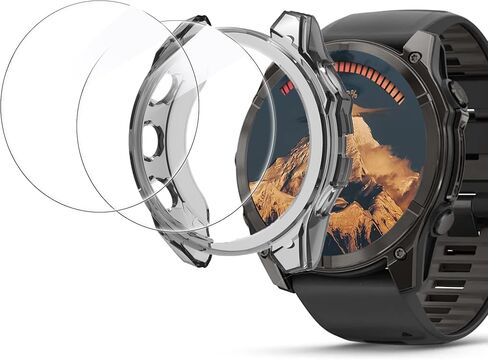 Compatible for Garmin Fenix 8 Case, TPU Silicone Slim Case Shock-Proof Cover All-Around Protective Bumper Shell Compatible for Garmin Fenix 8 43mm, 47mm, 51mm, Fenix E 47mm Smartwatch in Saudi Arabia