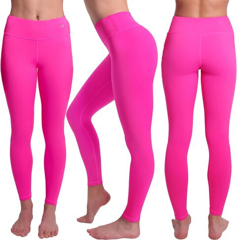 Compression Leggings for Women, Tummy Control Workout Gym Running Yoga Pants Brown in Kuwait