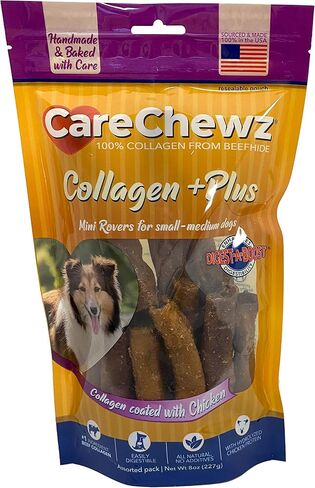 Pet Factory CareChewz Collagen +PLUS Braided Sticks Dog Chew Treats - Chicken Flavor, 8 oz in Saudi Arabia