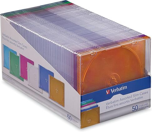 Verbatim CD DVD Blu-Ray Clear Slim Jewel Cases, 5.2 mm – 25 Pack in Kuwait