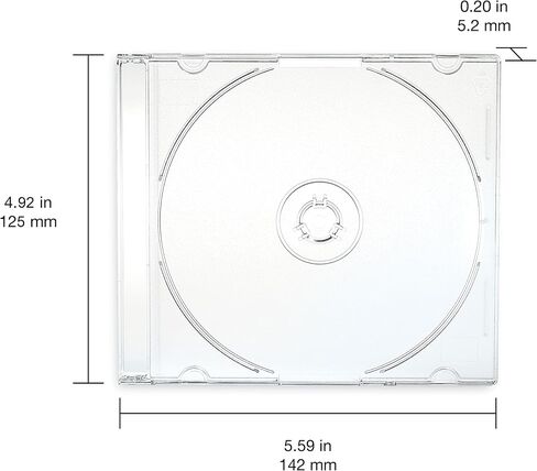 Verbatim CD DVD Blu-Ray Clear Slim Jewel Cases, 5.2 mm – 25 Pack in Kuwait