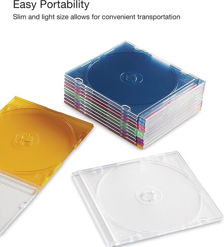Verbatim CD DVD Blu-Ray Clear Slim Jewel Cases, 5.2 mm – 25 Pack in Kuwait